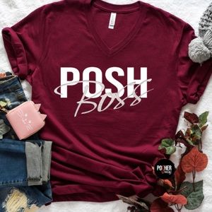 Posh Boss Maroon Tee